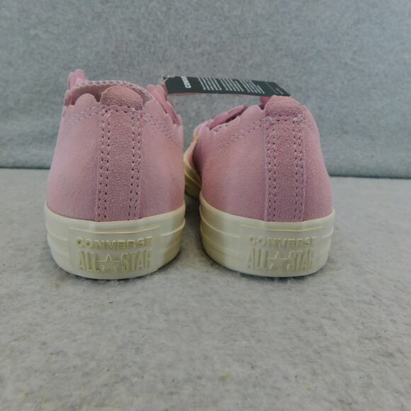 Converse Pink Chuck Taylor All Star Scalloped Edge Ox Women's Sneakers Suede S7 - Picture 8 of 10